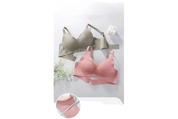 Small Chest Style Underwear Seamless Gathering Comfortable Type Without Steel Ring Medium Thick Cup Glossy Solid Color Bra 638