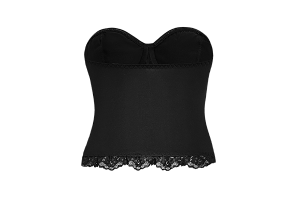 Retro Sexy Mesh Snake Embroidery Lace Tube Top 2370