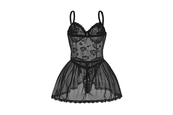 Sexy Lace Suspenders Tutu See-Through Nightdress Panties Two-Piece Set 737