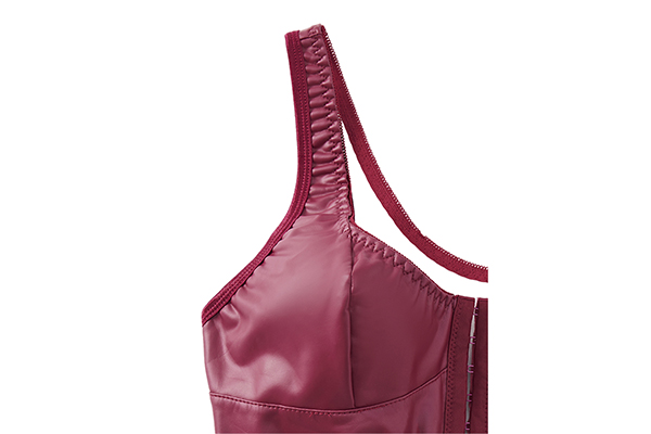 Burgundy PU Leather Gothic Style Corset Small Camisole