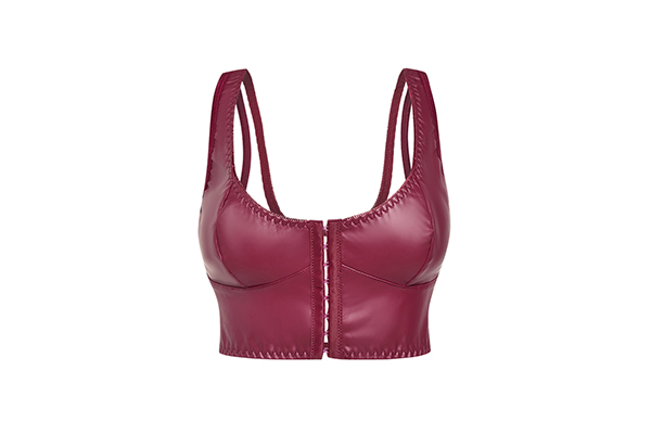 Burgundy PU Leather Gothic Style Corset Small Camisole