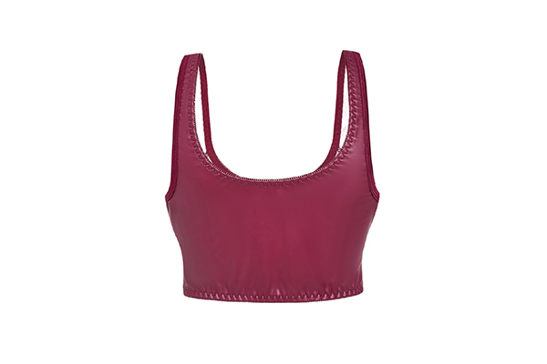 Burgundy PU Leather Gothic Style Corset Small Camisole